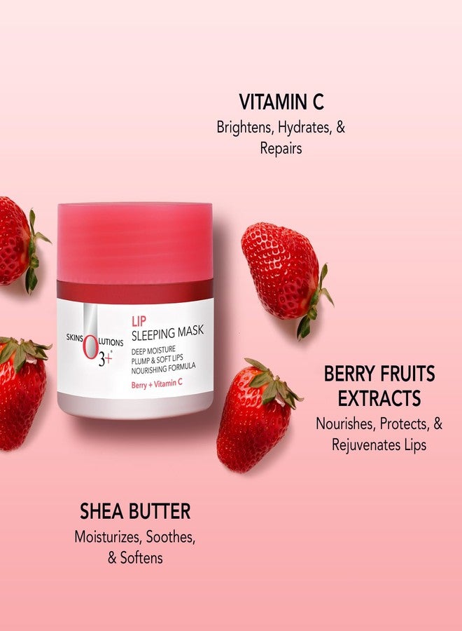 O3+ Lip Sleeping Mask for Plump, Smooth & Soft Lips with Nourishing Shea Butter and Berry Extracts, Deep Overnight Repair Lip Treatment for Chapped, Cracked & Dry Lips, 25g - Image 2