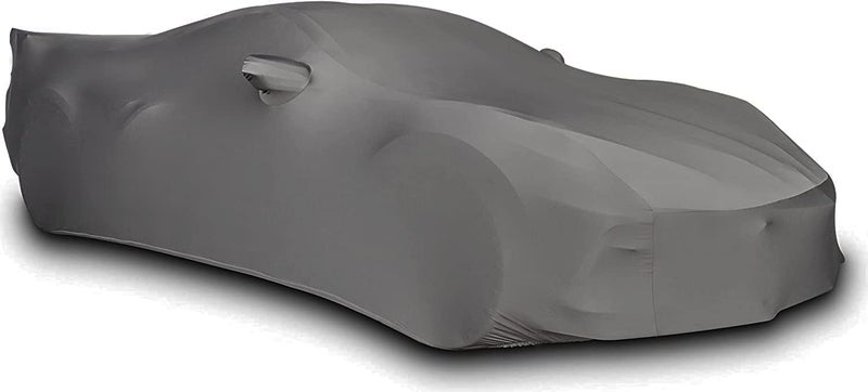 SR1 Performance C8 Corvette Custom Fit Car Cover - Indoor Ultraguard Stretch Satin - The Ultimate High End Fit for 2020-2025 Stingray, Z06, Z51, E-Ray Corvettes (Gray) - Image 1