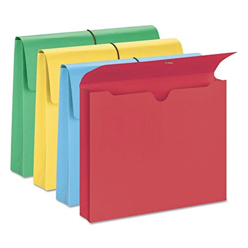 Smead Colored Expanding File Wallet with Flap and Cord Closure, 2" Expansion, Letter Size, Assorted Colors, 50 per Box (77251) - Image 3