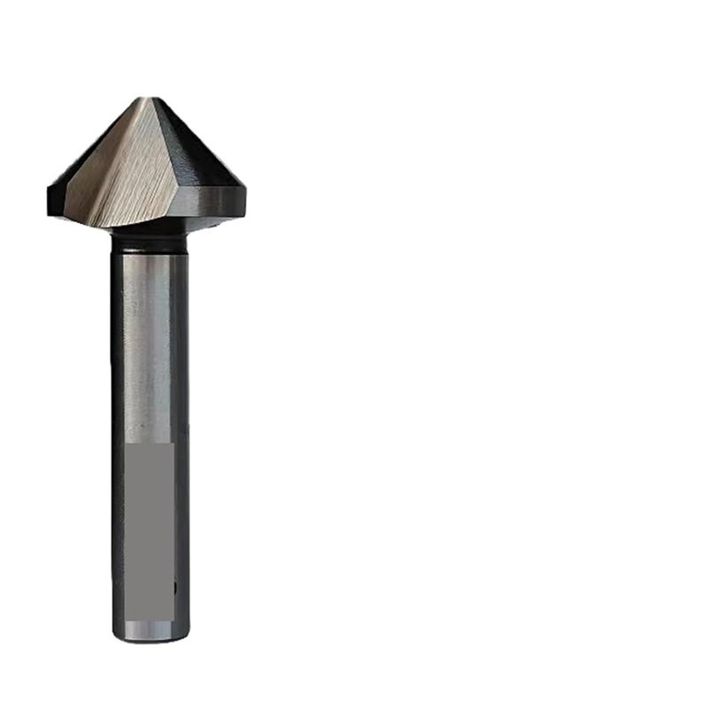 90 Degree 3 Flute Chamfer Cutter 25MM Round Uncoated High Speed Steel Countersink Drill - Image 2