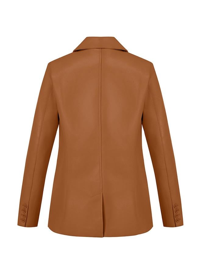 تايك تو جاكيت بأزرار من الجلد الصناعي - Image 2