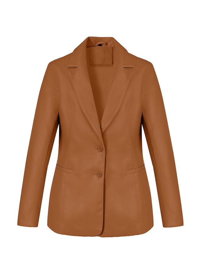 تايك تو جاكيت بأزرار من الجلد الصناعي - Image 1