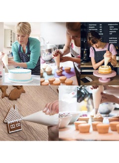 Yueton yueton 100pcs Disposable Plastic Cream Pastry Bags Piping Bags Icing Bags Decorating Tools Baking Supplies for Cakes, Cupcakes, Cookies Decoration -Thickened,20x30cm/7.9x11.8inch  - Image 2