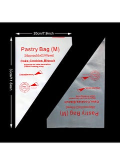 Yueton yueton 100pcs Disposable Plastic Cream Pastry Bags Piping Bags Icing Bags Decorating Tools Baking Supplies for Cakes, Cupcakes, Cookies Decoration -Thickened,20x30cm/7.9x11.8inch  - Image 5