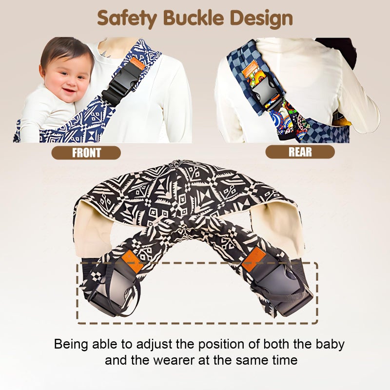 yemyig Baby Sling Carrier,Toddler Carrier,2026 New Baby Sling,Breathable and Adjustable Sling,Non-Slip Hip Seat Carrying 10-30lbs(Mesh,Black) - Image 4