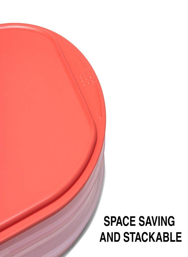 توبروير علبة تخزين قابلة للتكديس من تابروير، قطعة واحدة - وردي، تصميم عصري وعملي، سعة 450 مل - Image 2