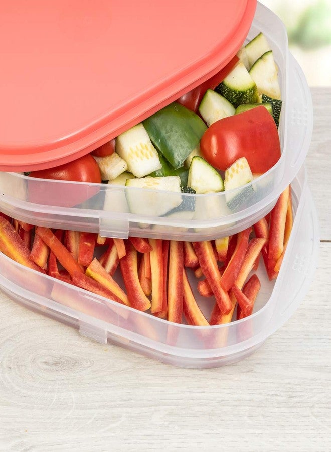 توبروير علبة تخزين قابلة للتكديس من تابروير، قطعة واحدة - وردي، تصميم عصري وعملي، سعة 450 مل - Image 4