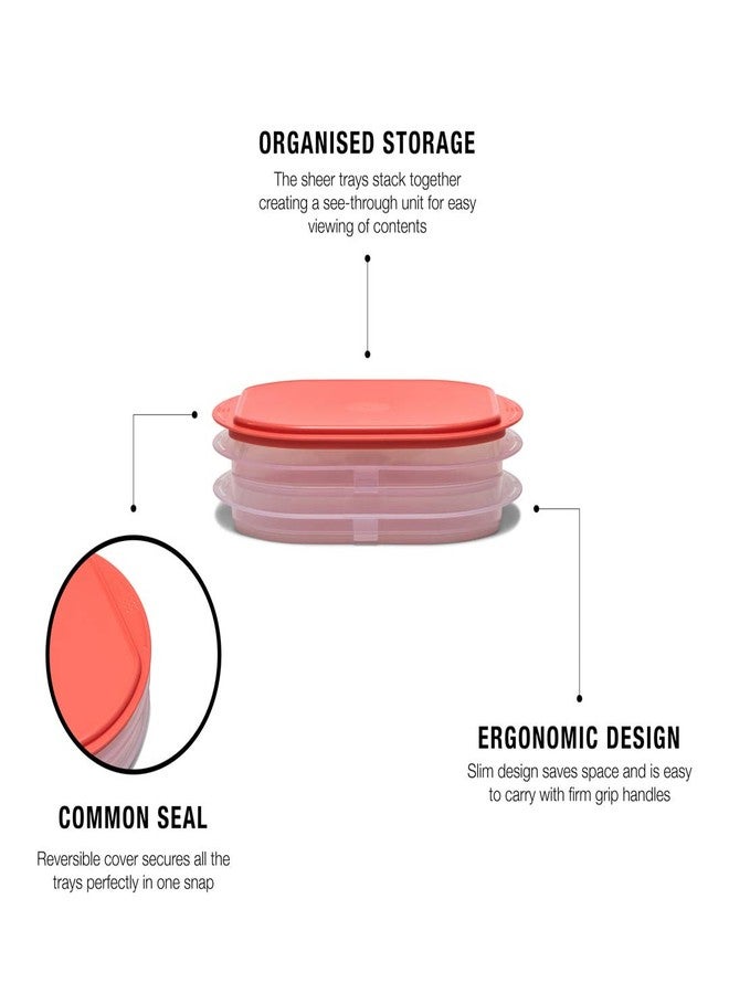توبروير علبة تخزين قابلة للتكديس من تابروير، قطعة واحدة - وردي، تصميم عصري وعملي، سعة 450 مل - Image 5