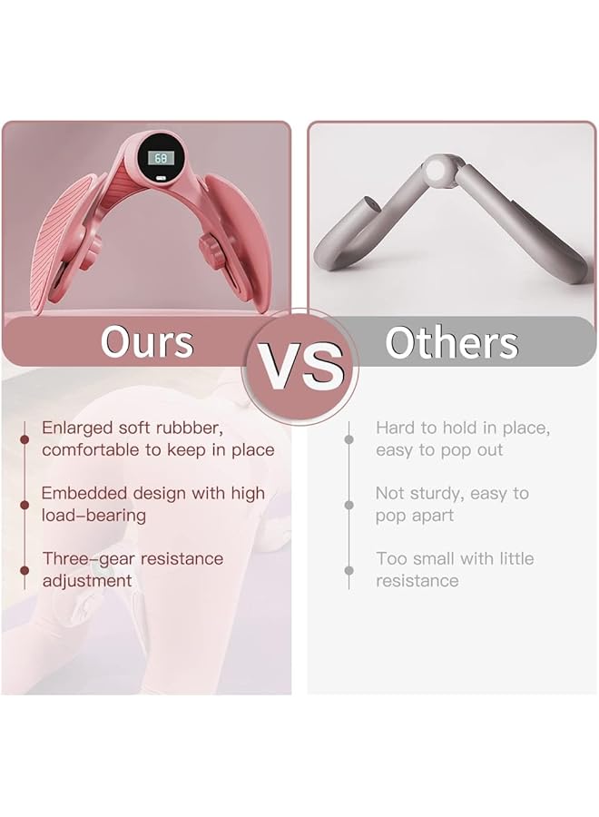 NALACAL جهاز تمرين كيجل لعضلات الفخذ، جهاز تدريب قاع الحوض، جهاز تدريب الورك من ثيف ماستر، جهاز تمرين الفخذ الداخلي للنساء، جهاز تمرين الفخذ للمؤخرة/الذراع/الساق مع تعديل المقاومة والمضادة - Image 5