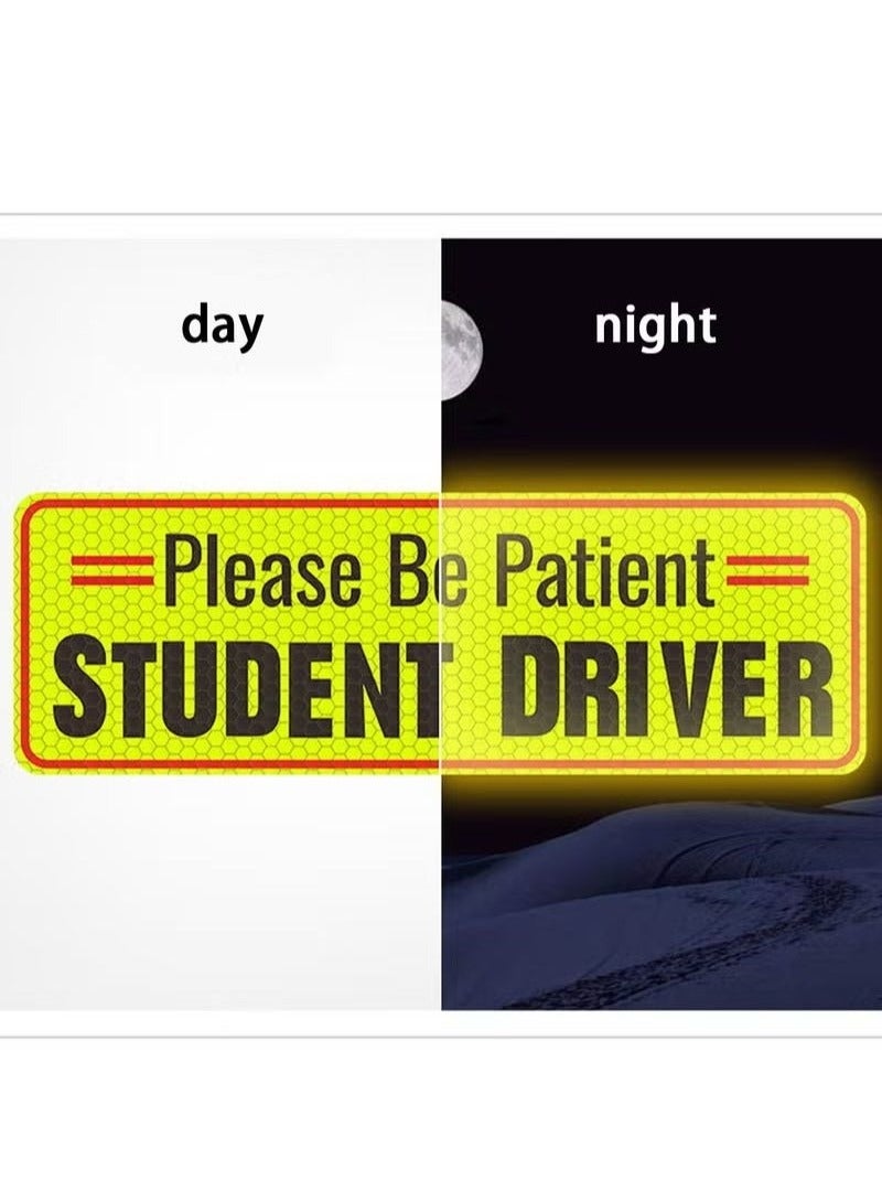 Magnetic Novice Driver Car Decals – Reflective, Removable & Reusable, for Cars, SUVs, and Trucks (3-Pack) - Image 2