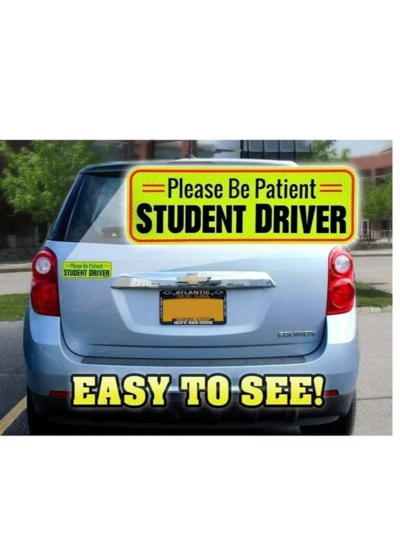 Magnetic Novice Driver Car Decals – Reflective, Removable & Reusable, for Cars, SUVs, and Trucks (3-Pack) - Image 3