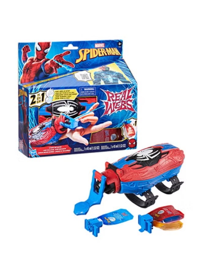 SPIDERMAN Real Webs Ultimate Web Blaster, 2-in-1 Blaster Spider-Man Costume - Image 1