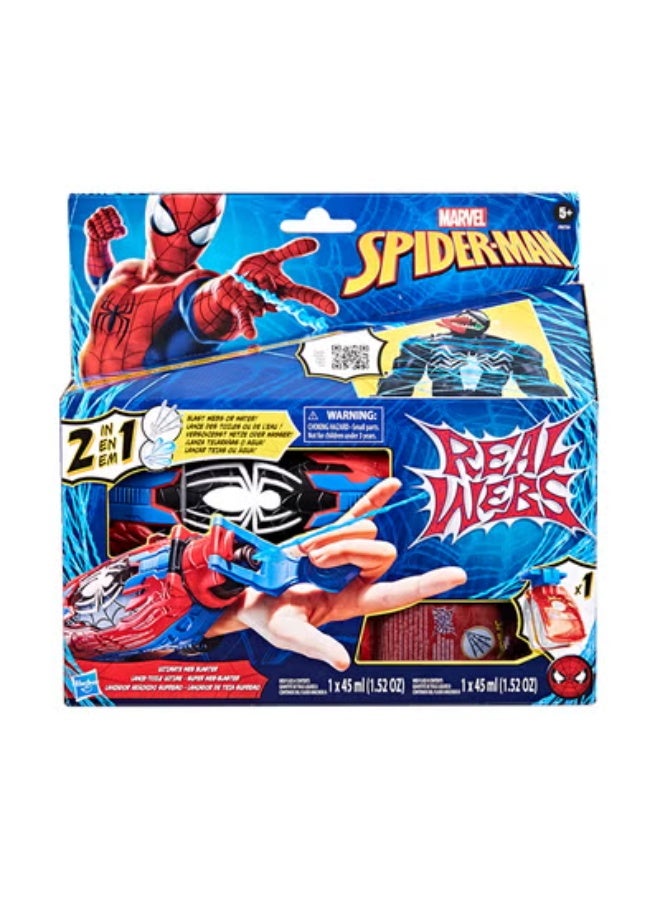 SPIDERMAN Real Webs Ultimate Web Blaster, 2-in-1 Blaster Spider-Man Costume - Image 4