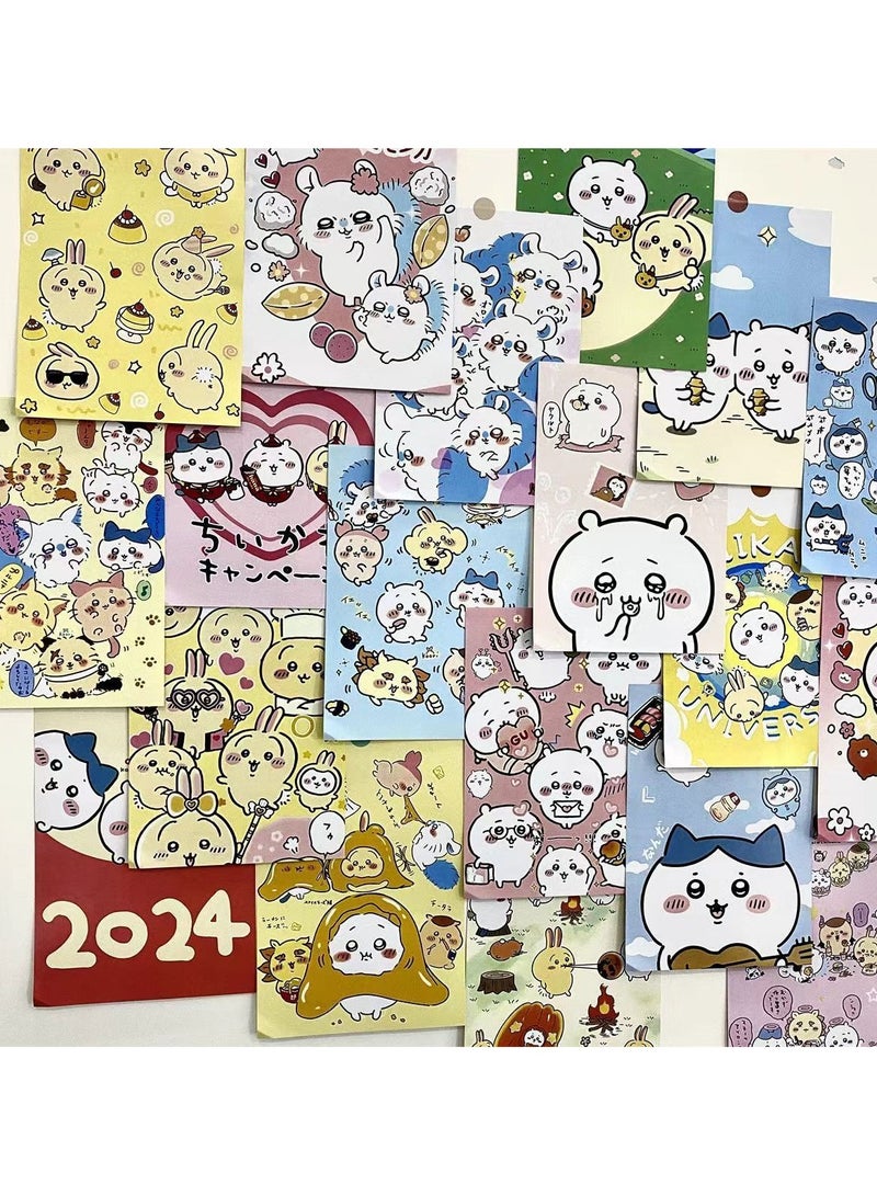 عام مجموعة ملصقات أنمي من 20 قطعة، بحجم 20×28 سم، مطبوعة على الوجهين، مناسبة لتزيين غرف النوم أو المهجع الجامعي. - Image 4