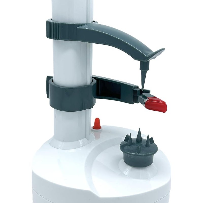 Pelamatic مقشرة بطاطس كهربائية اكسبرس من بيلاماتيك - 12 شفرة احتياطية - امنة وسهلة الاستخدام - تقشر الخضروات والفواكه بدون مجهود - تعمل بمنفذ USB-C (ابيض) - Image 4
