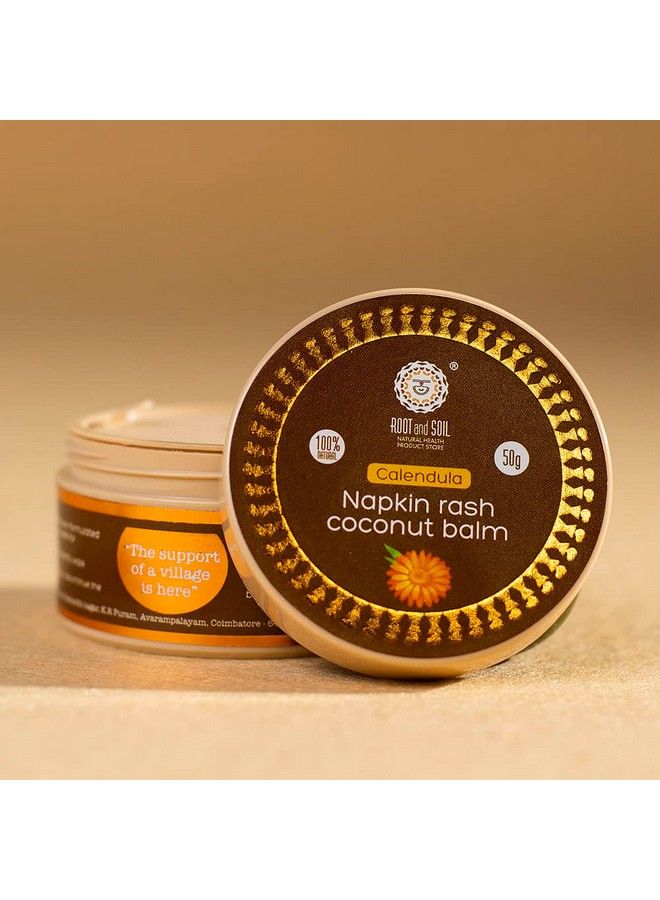 ROOT and SOIL Napkin Rash Coconut Balm Calendula 50G 100% Natural Rash Free Periods - Image 3