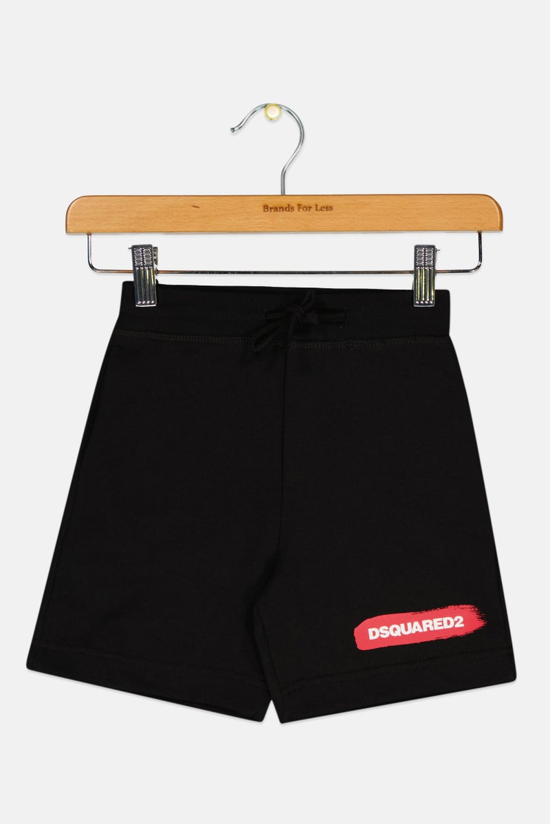 DSQUARED2 Toddlers Boy Brand Logo Basic Shorts, Black - Image 1