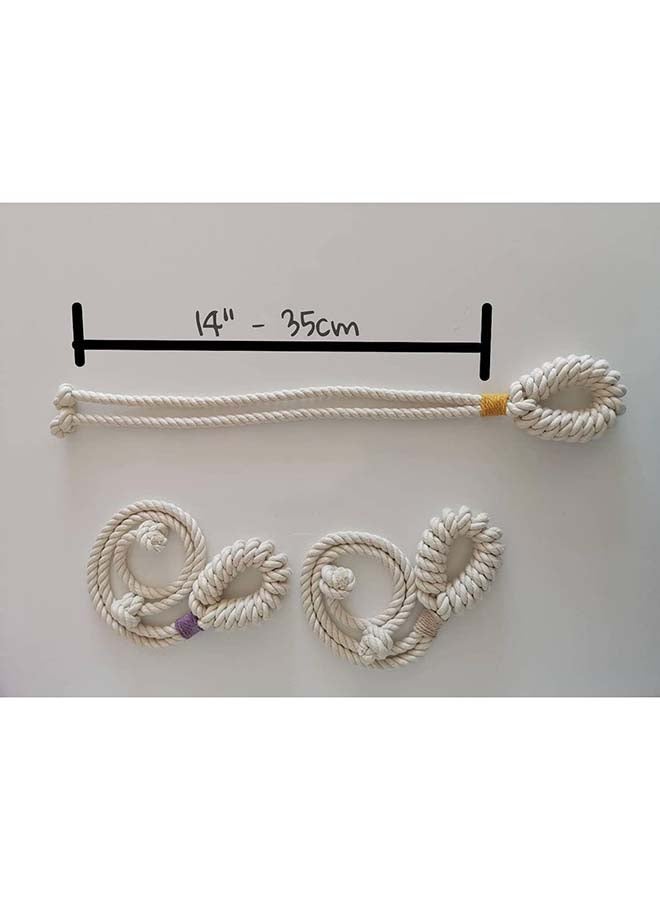 Antikiano Curtain Tiebacks Macrame Holdbacks, 2pcs Cream-Colored Bohemian Home Decoration Vintage - Image 4