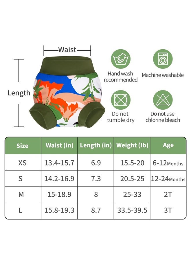 BIG ELEPHANT Baby Swim Diapers 3pcs, Reusable Adjustable Washable Waterproof Swimming Diaper for Boy's and Girl's, 2T - Image 4