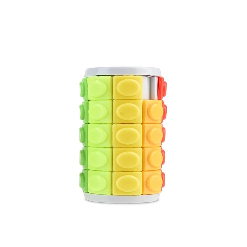 Corn Cube Cylindrical Magic Tower Rotating Cube Educational Creative Intelligence Decompression Toy Friend Children Gift - Image 1