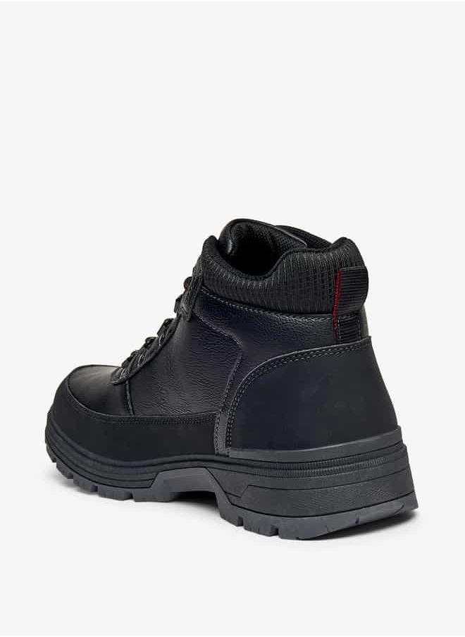 LBL by Shoexpress Men Panelled Lace-Up Chukka Boots  - Image 2