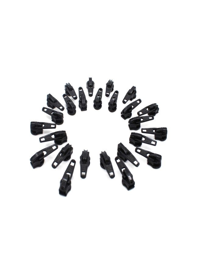YKK ZipperStop Distributor YKK® -Zipper Repair Kit Solution YKK® #3 Coil Auto Lock Slider Color Black Made in USA - 25pcs a Pack - Image 1