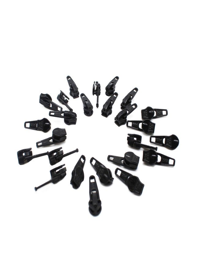 YKK ZipperStop Distributor YKK® -Zipper Repair Kit Solution YKK® #3 Coil Auto Lock Slider Color Black Made in USA - 25pcs a Pack - Image 2