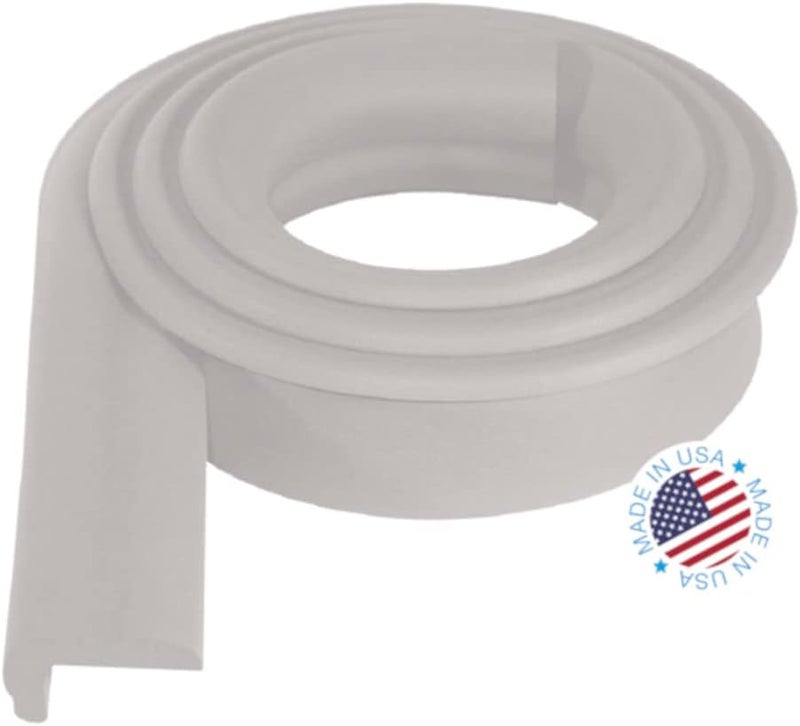 KidKusion Jumbo Edge Cushion  6Ft  Taupe  Made in USA  Child Safety Edge Guard Babyproof Furniture Bumper - Image 1