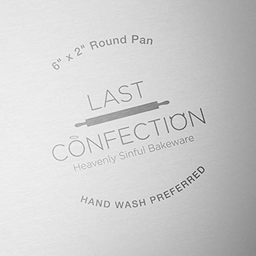 Last Confection 6 x 2 Inch Round Cake Pans, Set of 2 Anodized Aluminum Cake Pans Baking Tins - Image 4