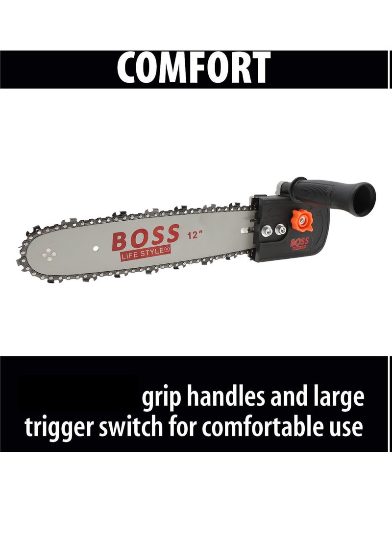 BOSS 12 Inch Electric Drill Modified To Electric Chainsaw Tool Attachment Electric Chainsaws Accessory Practical Modification Tool Set Woodworking Cutting Tool - Image 5