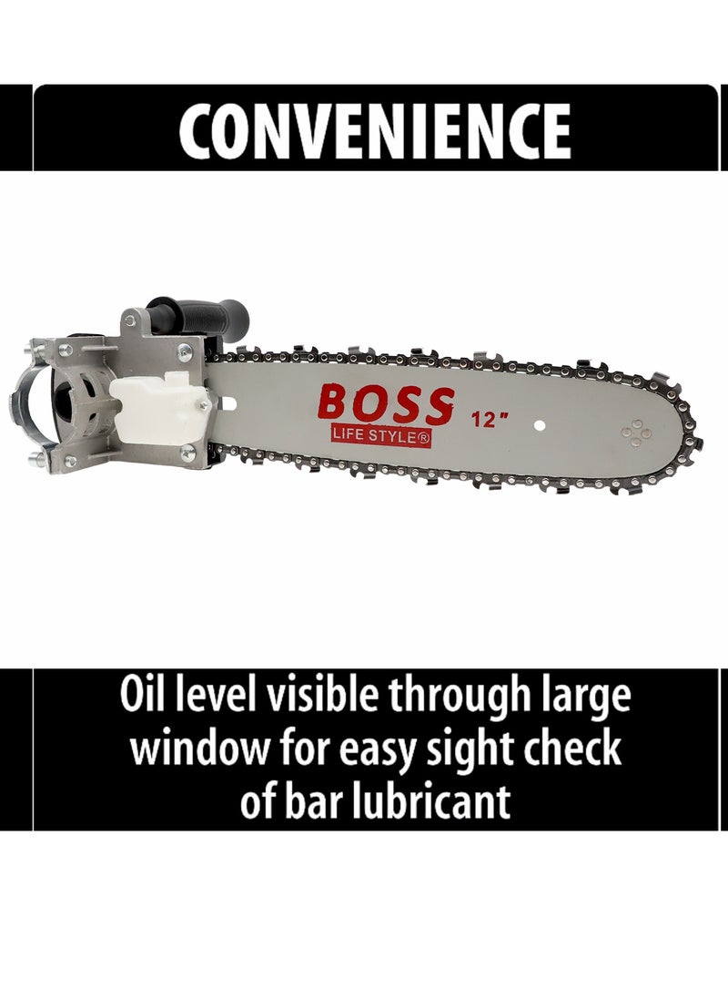 BOSS LIFE STYLE - 12 Inch Electric Drill Modified To Electric Chainsaw Tool Attachment Electric Chainsaws Accessory Practical Modification Tool Set Woodworking Cutting Tool - Image 1