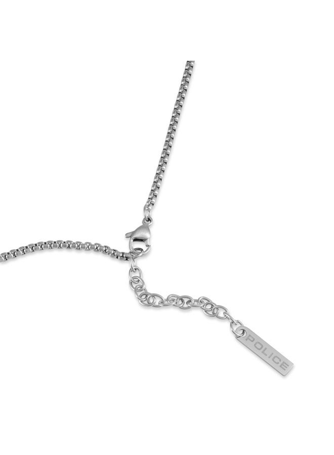 POLICE Ceramica I Silver P Logo Tag Necklace for Men - Image 3