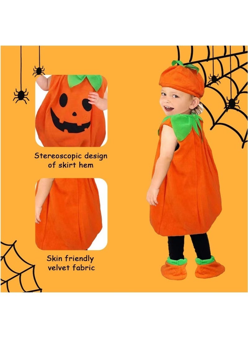 MIXDE Pumpkin Costume for Kids, Children Pumpkin Costumes  Cosplay, Toddler Infant  Costume Outfit for Boys and Girl,  Pumpkin Dress Up for Kids  with pumpkin bag - Image 3
