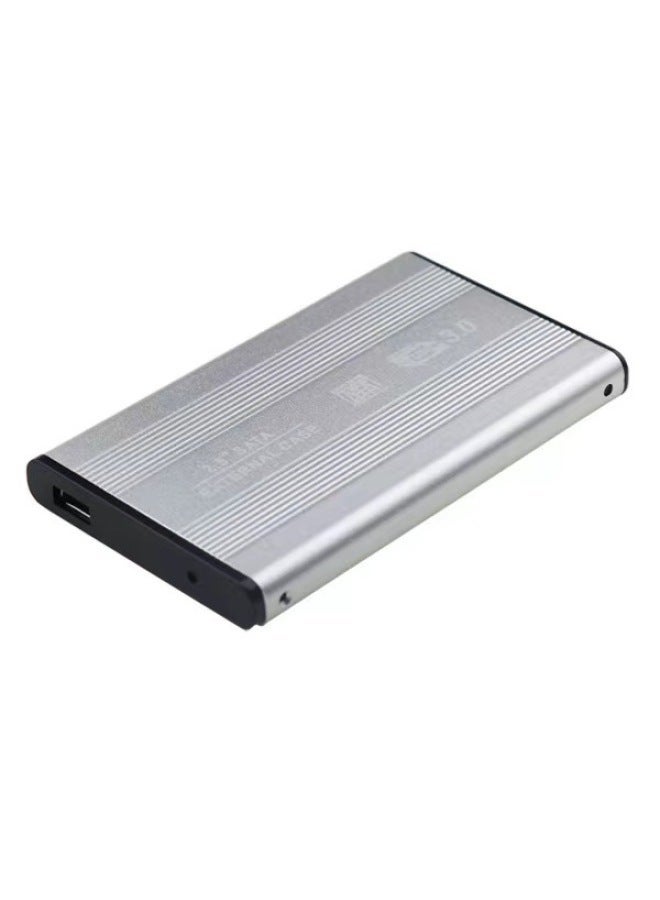 HDD Hard Disk Box USB3.0 2.5 Inch Notebook SATA Metal External Mobile Box-Color:Silver Gray  - Image 1