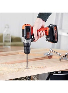 BLACK+DECKER 18V 1.5Ah Li Ion Cordless Drill Driver For Wood Drilling And Screwdriving Fastening Orange Black Bcd001C1 Gb  - Image 2
