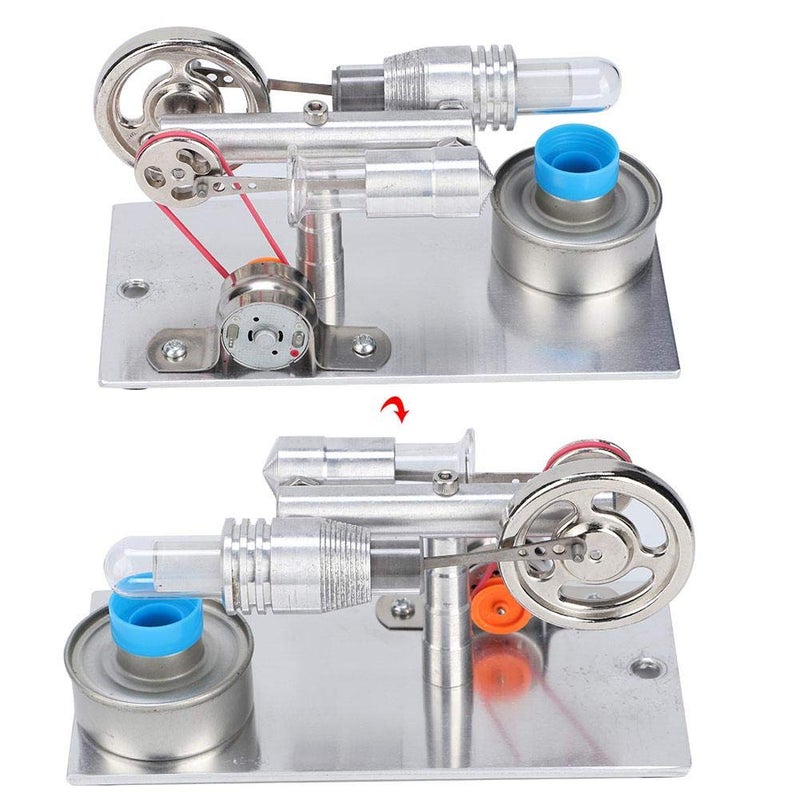 klarako Hot Air Teaching Model Mini Power Generator, Mini Stirling Engine, Stirling Engine Fan Stirling Engine for Physics Lab Teaching Model - Image 5