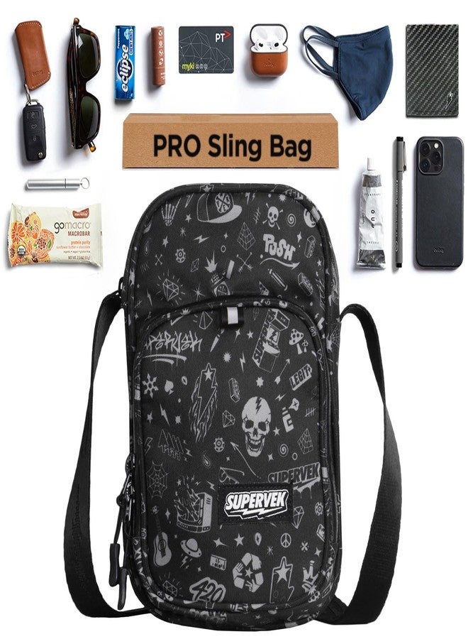 Supervek PRO Sling Bag for Men Crossbody - Water-Resistant One Side Bag for men - Cross Body Shoulder Hand Small Bag for men Travel Office - Mens Boys Passport Messenger Bags Gifts - Streetwear OG - Image 1