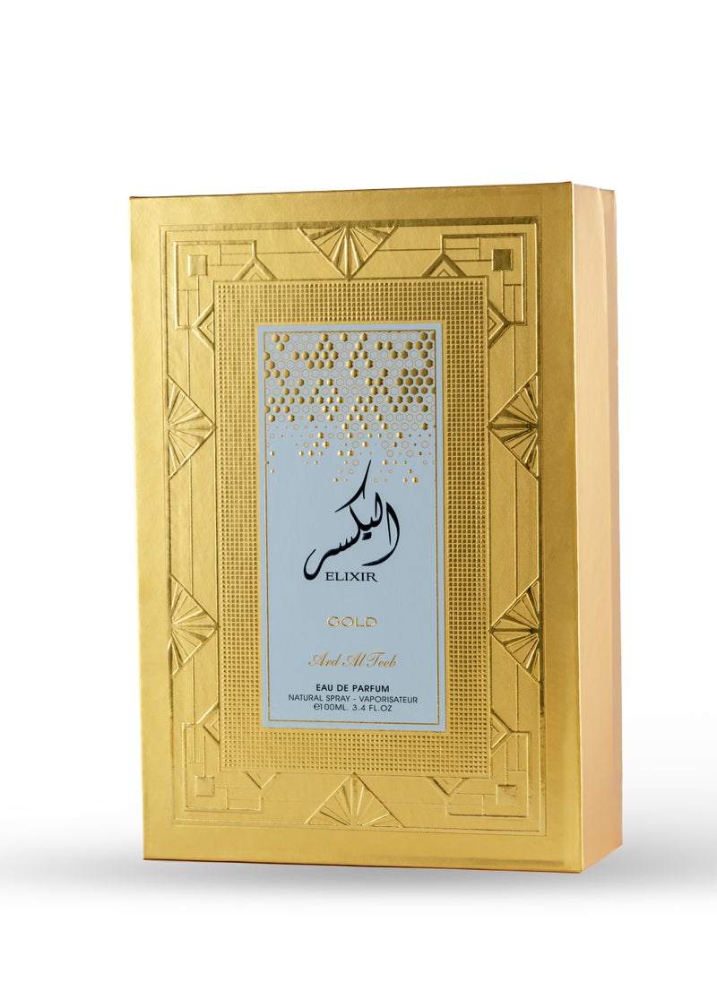 Ard Al Teeb Ard Al Teeb Elixr Gold Eau De Parfum for Male 100 ml  - Image 3