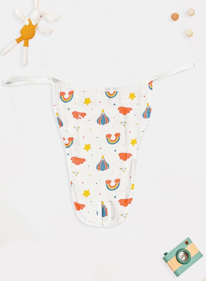 FEBVIBE Unisex Organic Muslin Cotton Padded Baby Nappy/Langot/Diaper - Multicolor (Size-3-9 months, Set of 4) - Image 5