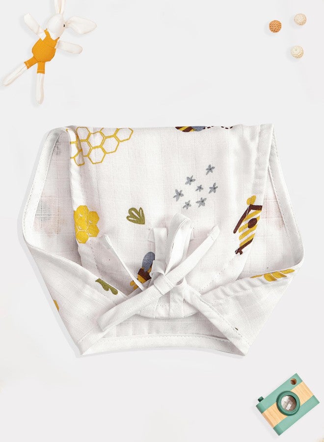 FEBVIBE Unisex Organic Muslin Cotton Padded Baby Nappy/Langot/Diaper - Multicolor (Size-3-9 months, Set of 4) - Image 4