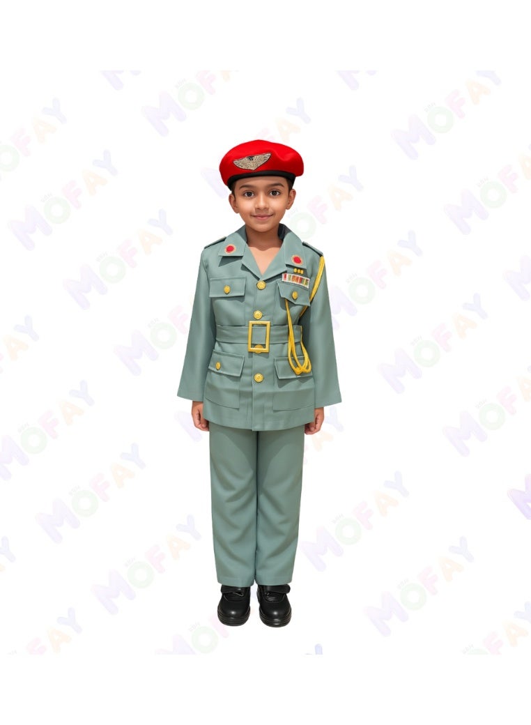 UAE Police officer Premium Quality Green Costume Set for Kids (Unisex), Perfect for Role Play & Fancy Dress. - Image 2