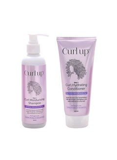 Curl Up Hair Wash Combo With Curly Hair Shampoo And Conditioner For Dry Frizzy Wavy & Curly Hair Sulphate Paraben And Silicone Free (Combo Of 2)400Ml  - Image 1