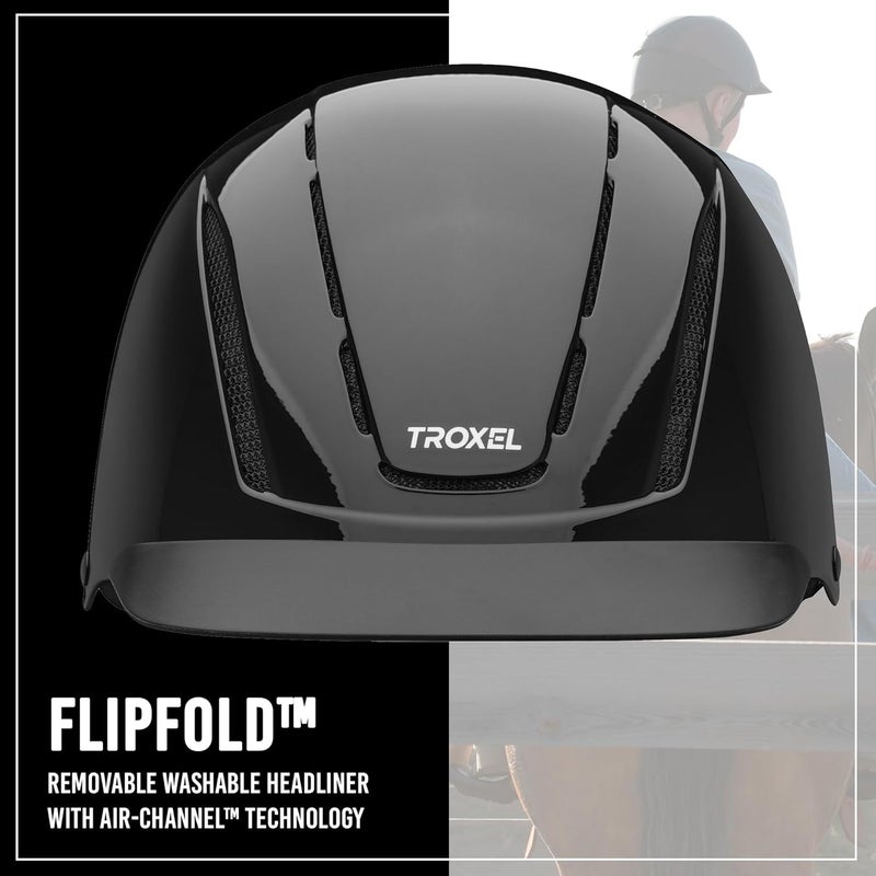 Troxel Spirit Equestrian Helmet - Black - Image 3