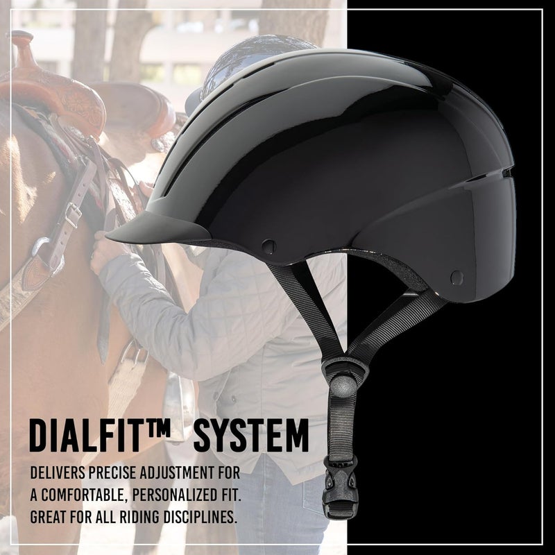 Troxel Spirit Equestrian Helmet - Black - Image 4