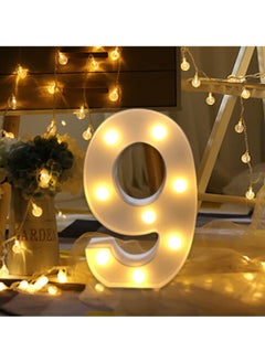 Vitacelli LEDs Numbers Light Standing Sign with Bulbs Night Lamp Warm White 9  - Image 2