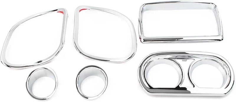 Wivplex 6Pcs Chrome Motorcycle Gauge Trim Kit - Image 3
