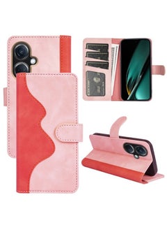 HuHa Case Cover For OPPO K11 5G Stitching Horizontal Flip Leather Phone Case Red 