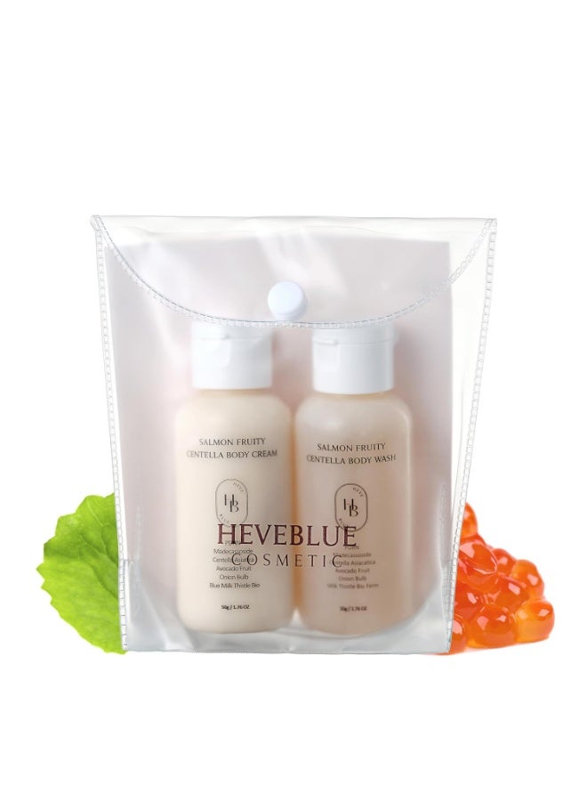 [HEVEBLUE] Salmon Fruity Centella Body Travel Kit