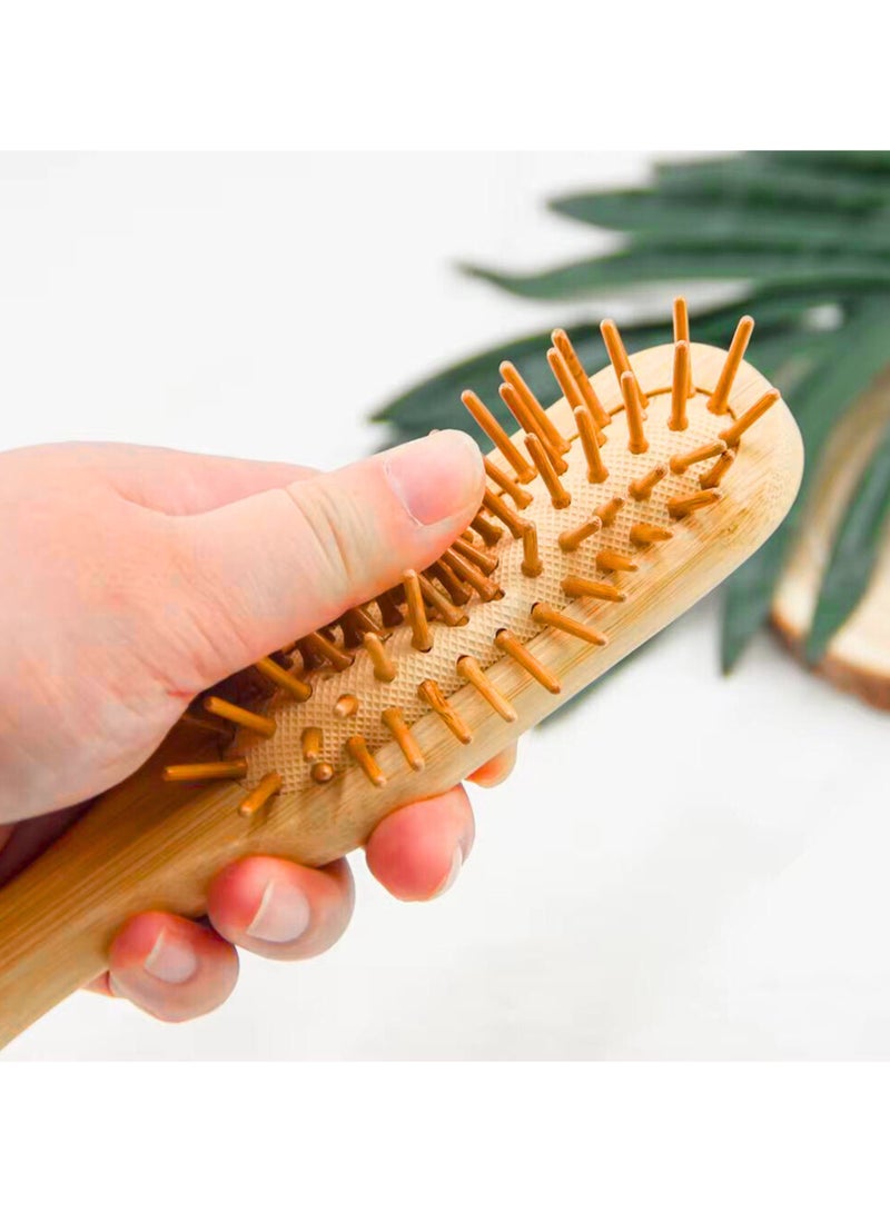 Cera Touch Mini Bamboo Hair Brush – Portable Detangling & Scalp Massage bamboo hair brush, Wooden Hair Brush for Smooth & Frizz-Free Hair – Wooden Hair Brush Perfect for Women, Men & Kids. - Image 2
