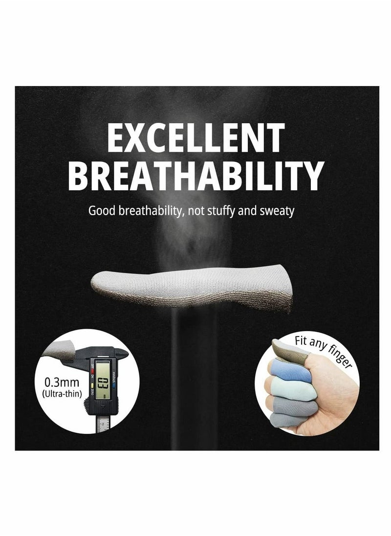 Gaming Finger Sleeves, Mobile Phone Gaming Finger Sleeves for PUBG Breathable Fingertips Sweatproof Anti-Slip Fingertip Cover Thumb Gloves,for All Touchscreen Devices,10 Piece - Image 4